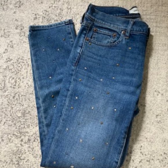 🧡3/15 Gap 1969 Best Girlfriend Star Studded Jeans Women's 26 - Picture 1 of 9